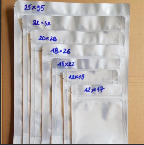 1kg túi zip ghép 1 mặt trong 1 mặt bạc