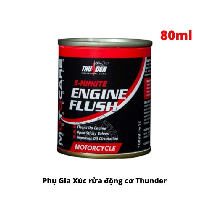 Dung dịch súc động cơ xe máy Thunder 5-Minute Engine Flush 80ml - dùng cho xe gắn máy