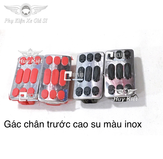 [HCM]Gác Chân Trước Xe Wave Dream Inox Cao Su Đẳng Cấp MS2247