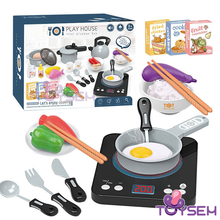 Đồ chơi nhà bếp nấu ăn 36 chi tiết cho bé 3 tuổi - Đồ chơi trẻ em toysem - Quà tặng sinh nhật cho bé trai bé gái cute