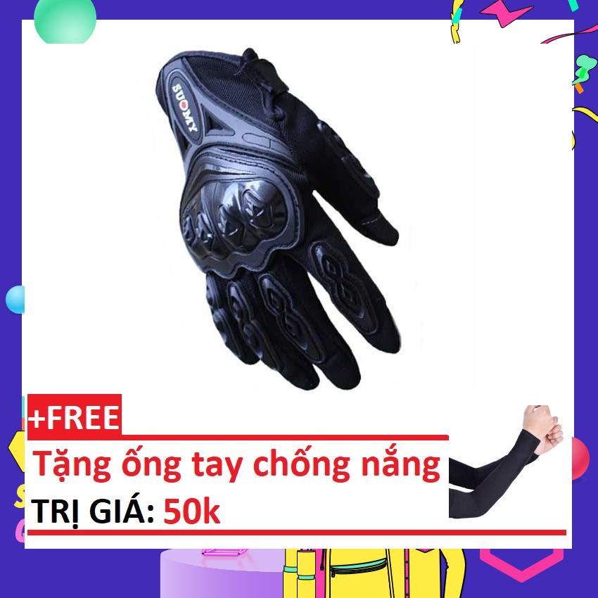 [HCM]Găng tay dài ngón Suomy cảm ứng điện thoại găng tay đi phượt găng tay motor găng tay xe máy + Tặng kèm găng tay chống nắng trị giá 50k!