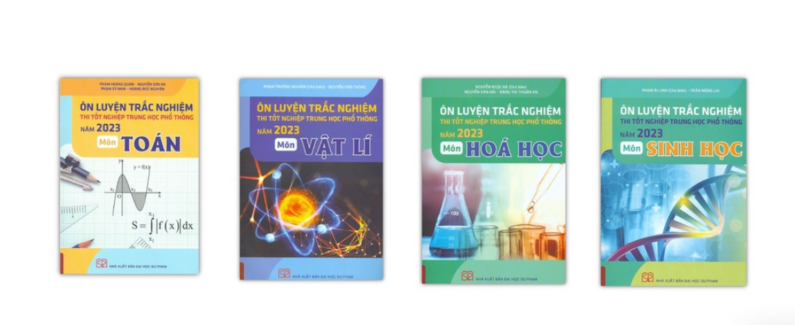 Sách - Combo 4 cuốn Ôn luyện trắc nghiệm thi tốt nghiệp trung học phổ thông năm 2023 môn