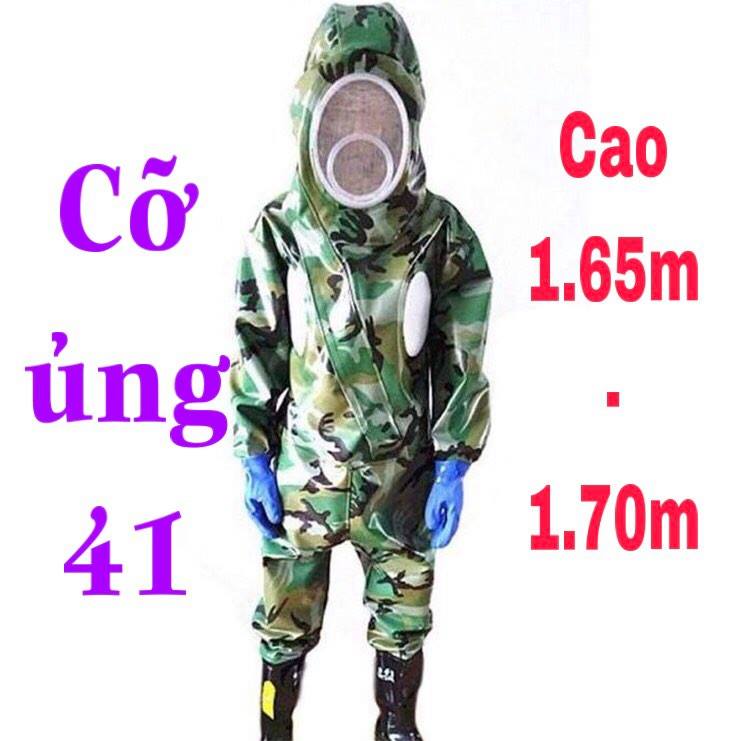 QUẦN ÁO BẮT ONG RỪNG,MÀU RẰN RI - CỠ ỦNG 41 - CAO 1.65M - 1.70M