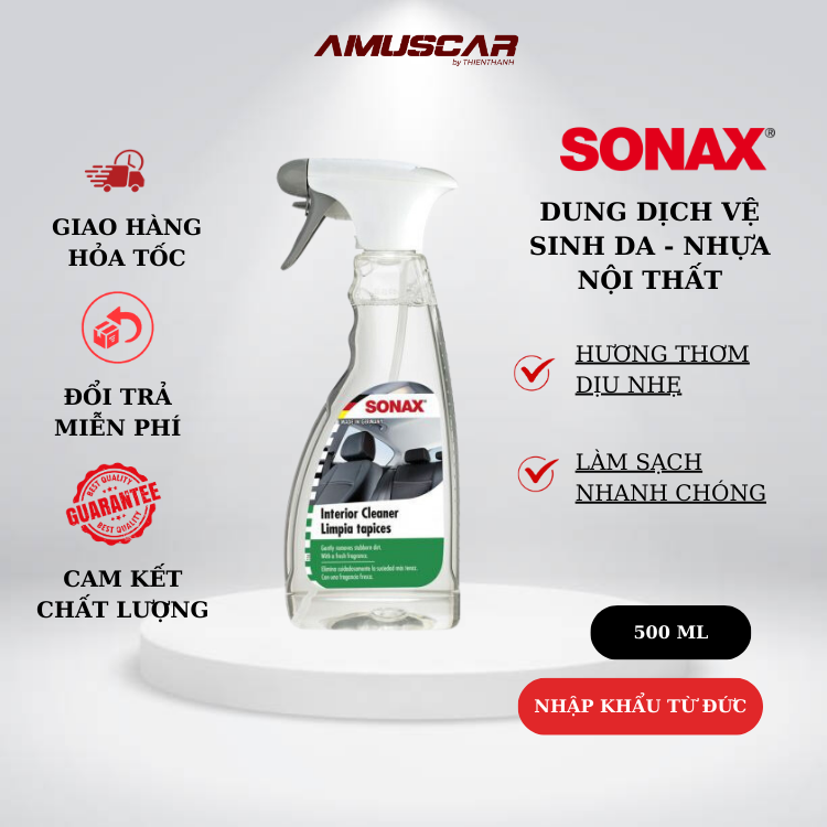 Dung dịch vệ sinh nội thất SONAX Interior Cleaner 500ML