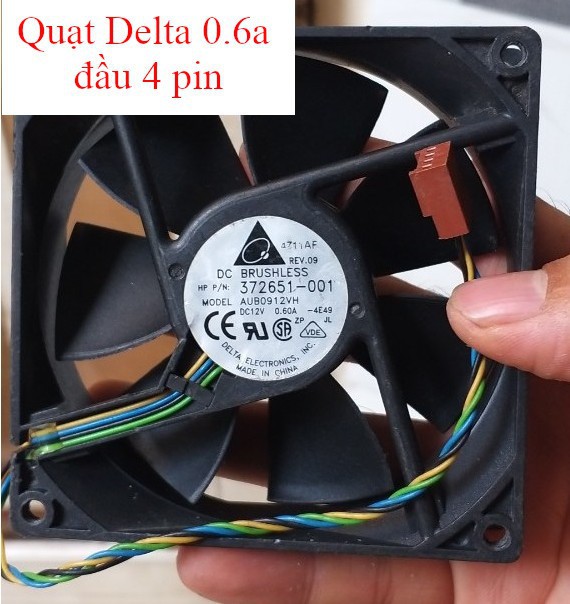 [HCM]Fan quạt siêu mạnh vuông 9cm dày 2.5cm tản nhiệt máy tính, DIY đồ điện hiệu Delta, Foxcon, AVC Đài Loan dòng điện 12v ampe 0.4a đến 0.6a, hàng tháo máy Server, VUI LÒNG CHỌN ĐÚNG MÃ HÀNG