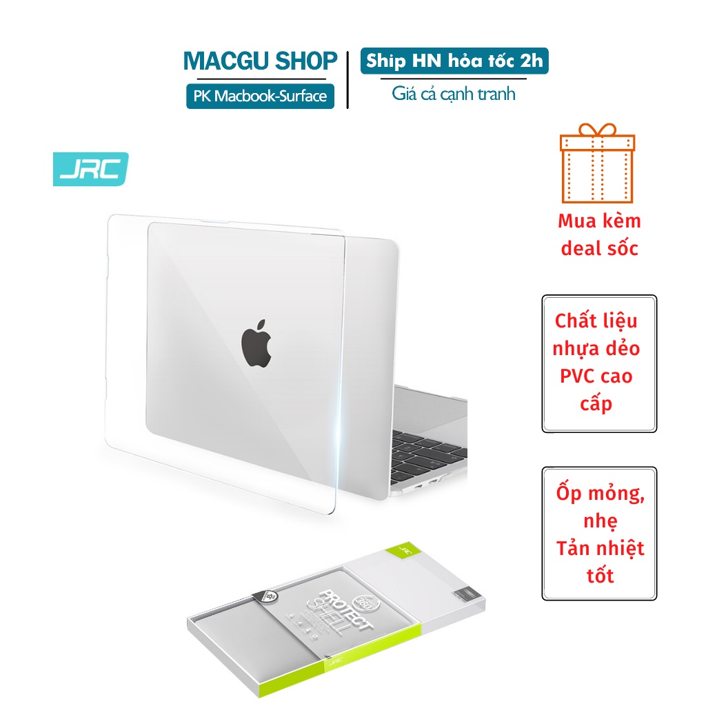 Ốp Macbook SIÊU MỎNG Trong Suốt  JRC cho macbook-Chống Va Đập Tốt