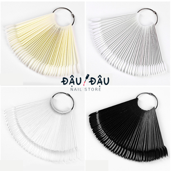 Móng que vuông tập sơn trưng bày 1 bịch 50 que