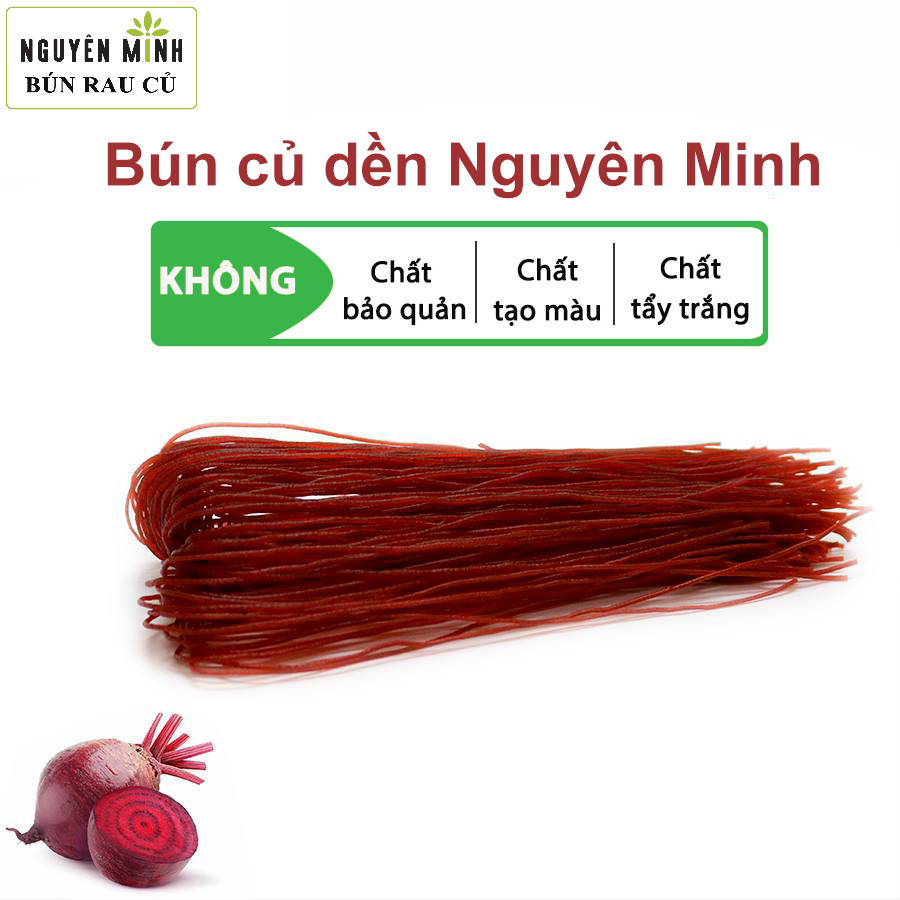Bún rau củ thuần chay Nguyên Minh hộp 300gr - Dinh dưỡng từ bột gạo nguyên cám và bột rau củ