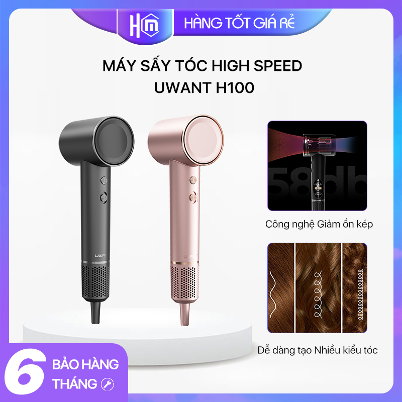 Máy sấy tóc high speed Uwant H100- Máy sấy tóc ion âm ,sấy khô tóc nhanh
