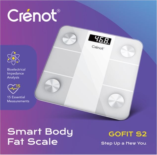 Cân điện tử sức khoẻ thông minh Crenot Gofit S2 kết nối bluetooth đo phân