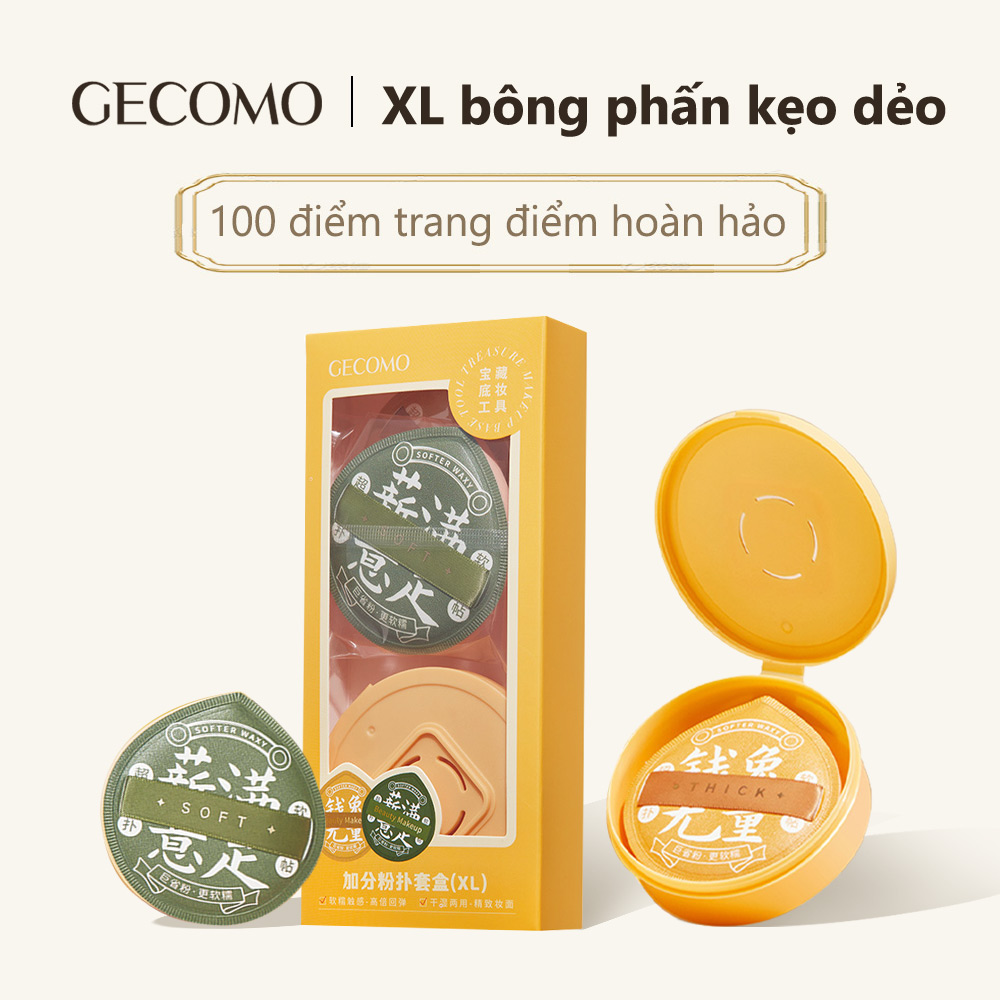 Mút trang điểm GECOMO siêu mềm đánh phấn nước/ kem nền không ăn phấn chuyên dụng