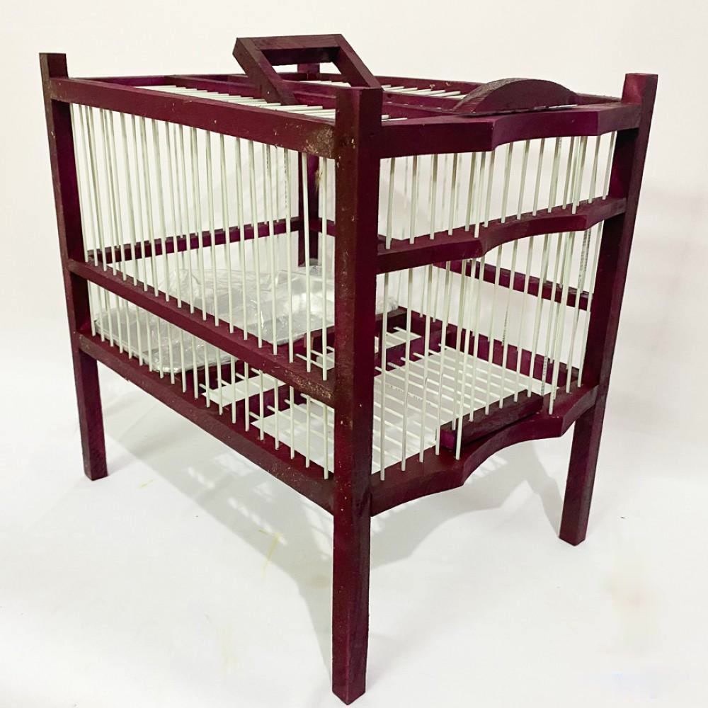 Lồng tắm chim chào mào nan cáp quang chắc chắn bền đẹp, Lồng chim Chào Mào