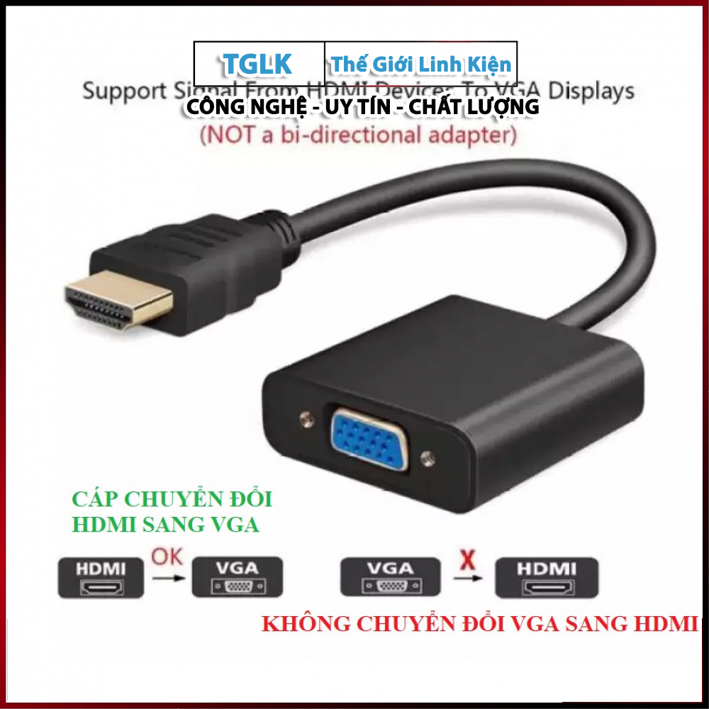 Cáp chuyển đổi vga sang hdmi 20cm
