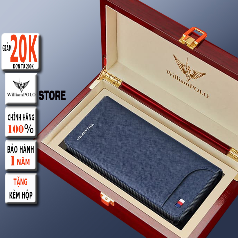 Ví dài nam ví nam cao cấp full hộp williampolo wp022