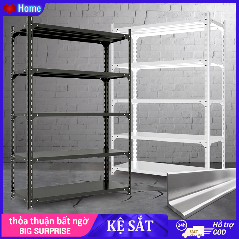 Home kệ sắt đa năng 3/4/5 tầng d90xr40xc180cm kệ đựng đồ cao cấp chịu lực 500 kg
