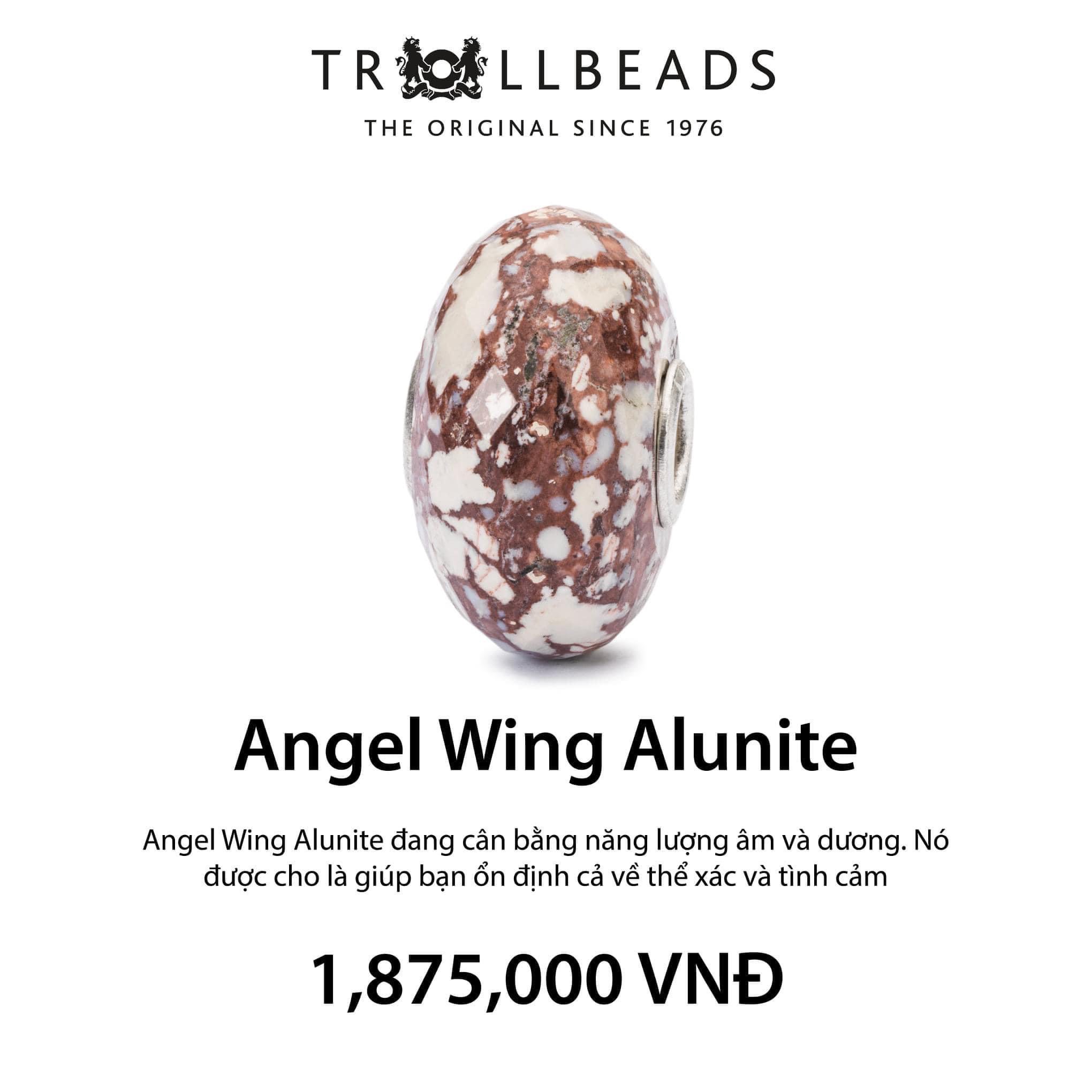 TROLLBEADS Đá Quý Tự Nhiên Angel Wing Alunite TSTBE-20028