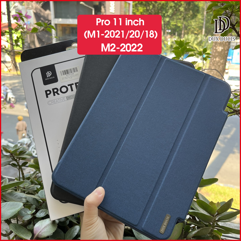 [Giao Hỏa Tốc] Bao da DUX DUCIS iPad Pro 11 inch (M2-2022/M1-2021/2020/2018) - Mặt lưng trong, Có khe đựng bút (DÒNG AIR - CÓ KHAY BÚT)