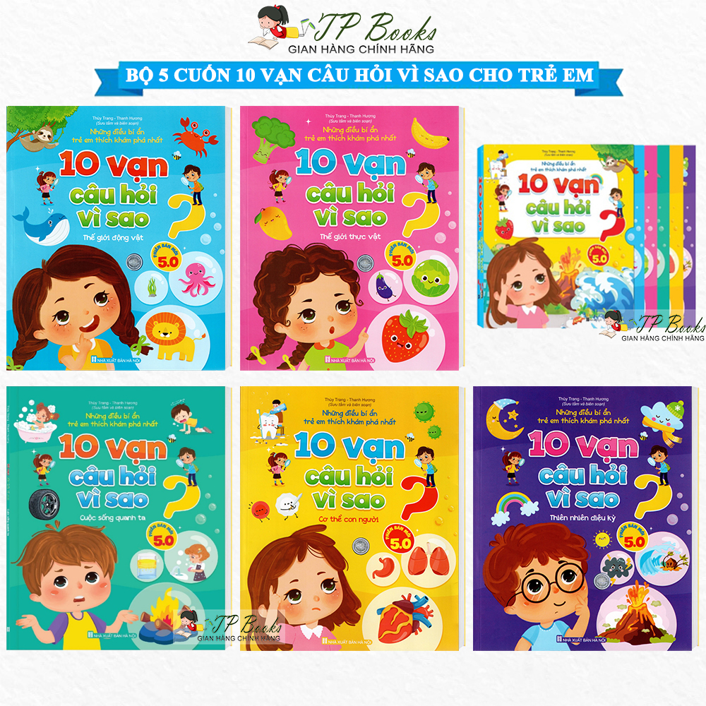 Bộ 5 Cuốn 10 Vạn Câu Hỏi Vì Sao - Sách Khám Phá Điều Bí Ẩn Cho Bé 2-6 Tuổi