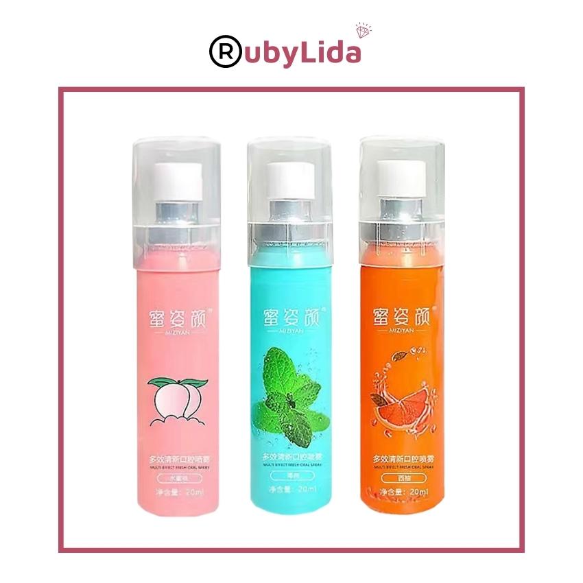 Xịt thơm miệng HEYXI 20ML vị đào bạc hà kháng khuẩn thơm mát - RubyLida