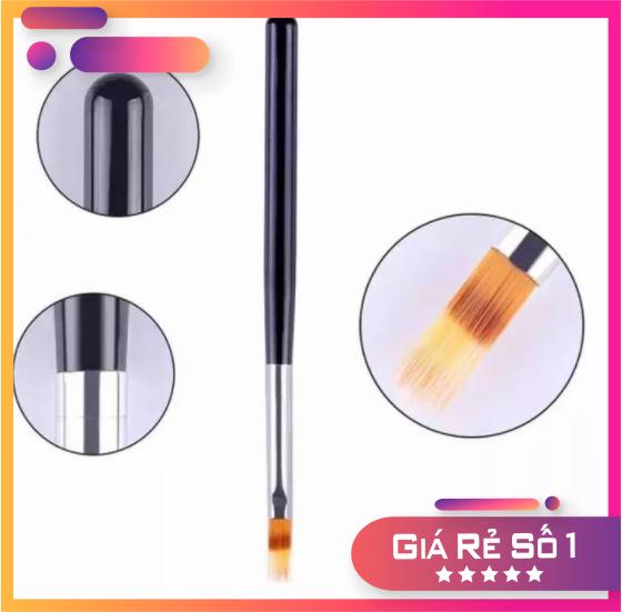 Cọ ombre (đầu dẹt, cán gỗ đen) - Mini Nails