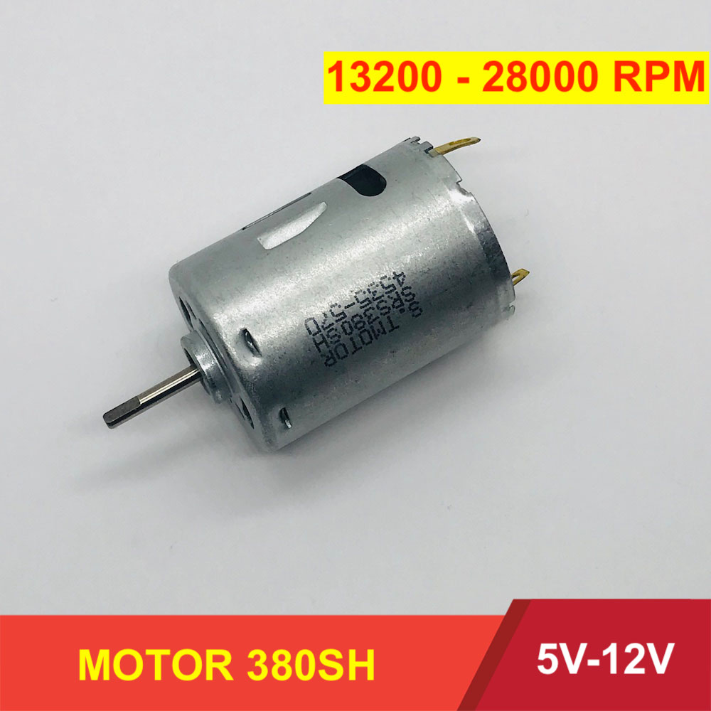 Motor 380 mã 380SH-4535 điện áp 5V - 12V dùng pin tốc độ 12800 - 28000 RPM - LK0081
