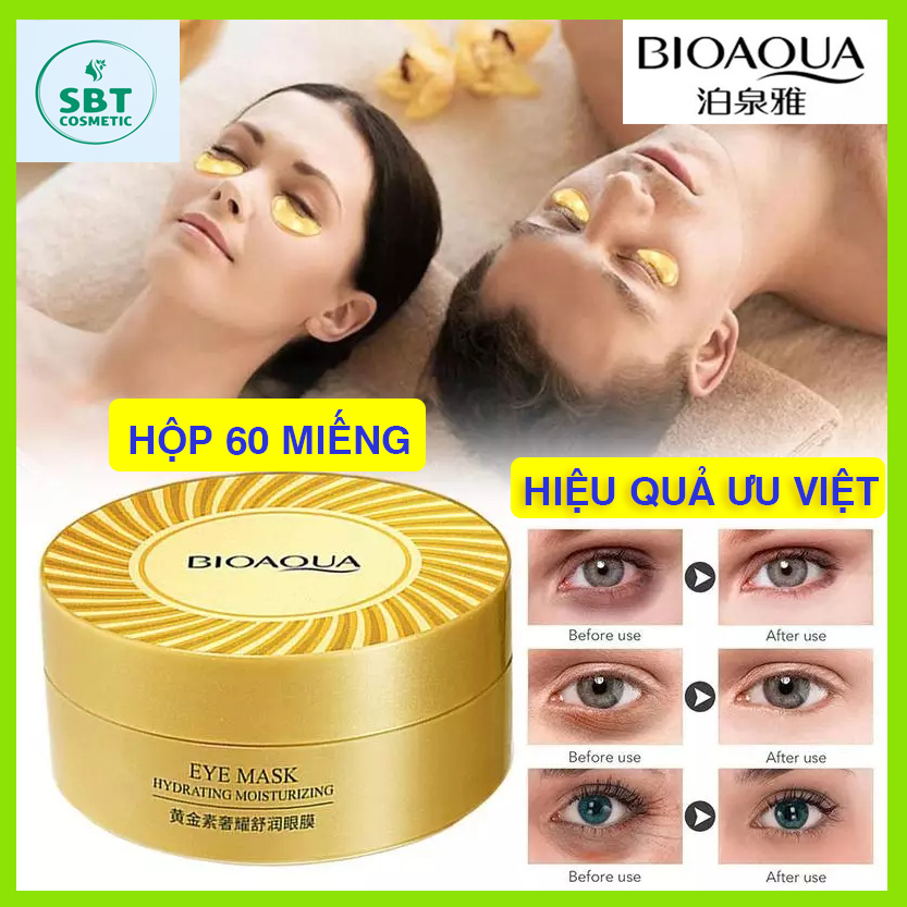 [HCM][GIÁ TỐT] Hộp 60 Miếng Mặt Nạ Mắt Collagen Bioaqua-Giảm Quầng Thâm Dưỡng Trắng Da Vùng Mắt Dưỡng Ẩm Chống Lão Hóa