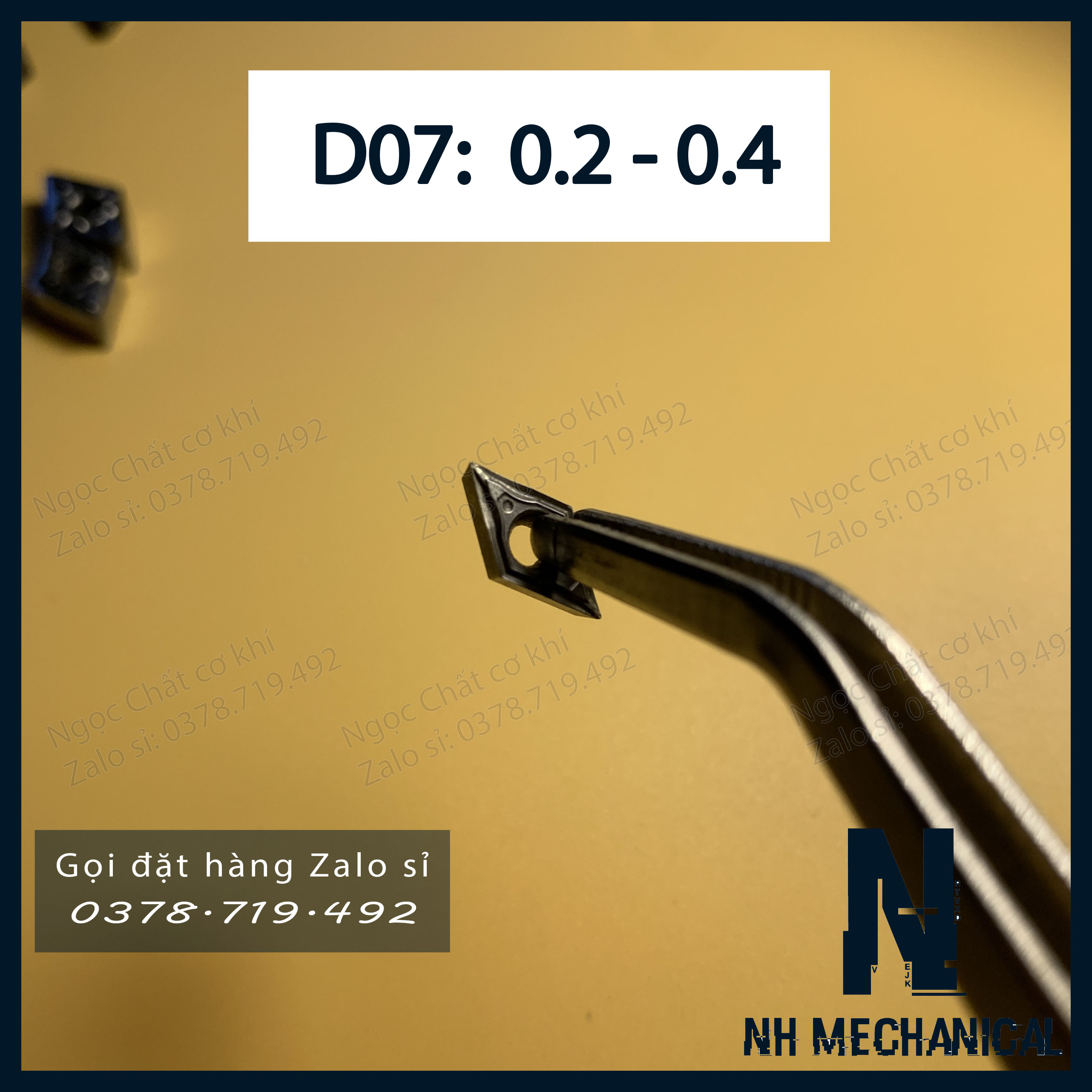 Mảnh chip tiện móc lỗ D07 Nhật lướt