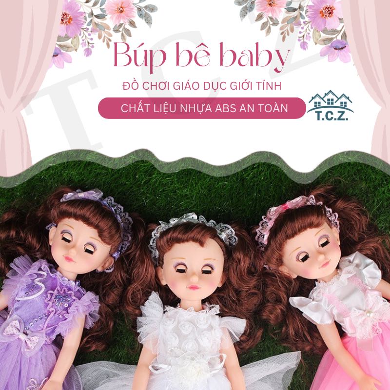 HCM Búp Bê Barbie - búp bê 43 cm có khớp ,búp bê nữ có khớp, búp bê cho bé gái, búp bê barbie, búp bê chibi, Đồ chơi búp bê giá rẻ búp bê cho bé gái búp bê búp bê nữ có khớp. Quà tặng sinh nhật cho bé gái