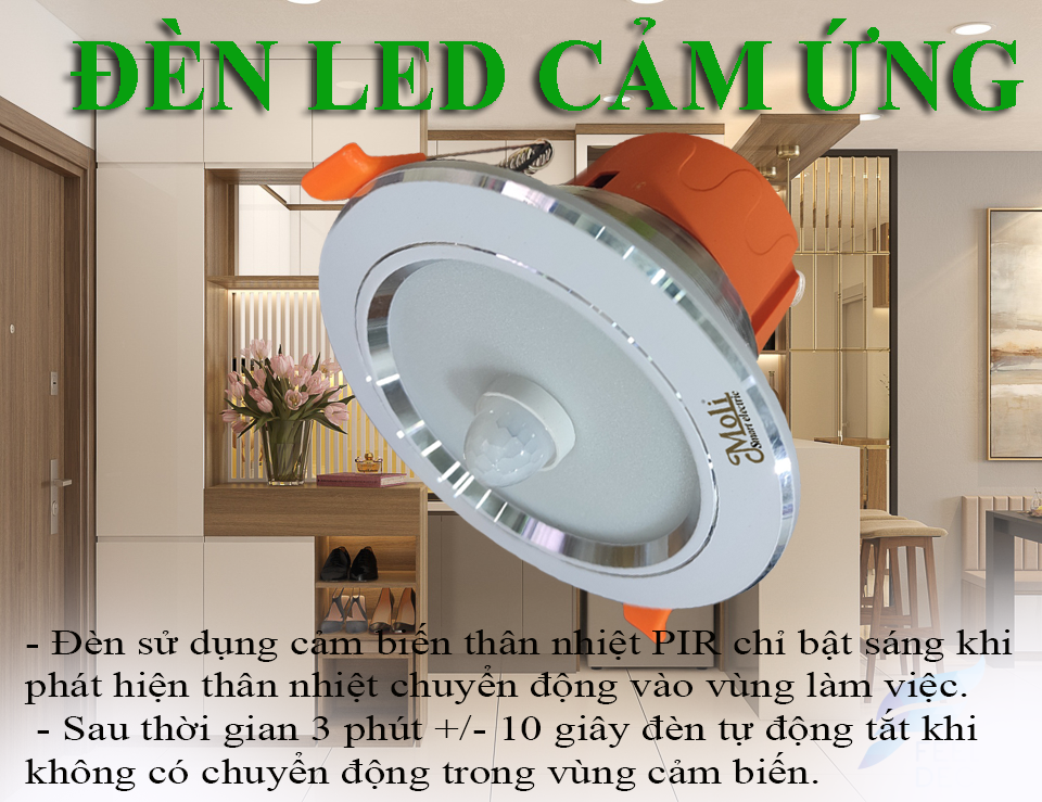 Đèn led âm trần cảm ứng siêu mỏng ml-atc9w