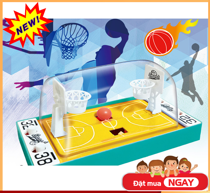 Bọ đồ chơi bóng rổ 2 người- Đồ chơi bóng rổ lồng kính chất liệu nhựa PP an toàn cho trẻ