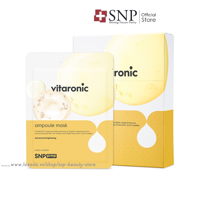 Mặt nạ làm mờ nám snp prep vitaronic ampoule khôi phục làn da trắng sáng ngăn ngừa nám da
