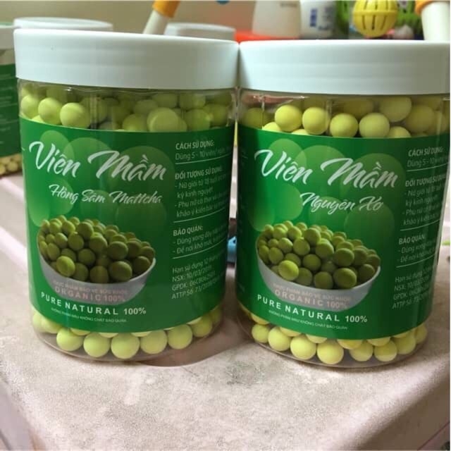 Combo 2 hộp viên mầm đậu nành hồng sâm