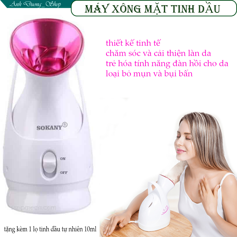 Máy Xông Mặt,Máy Xông Mặt SOKANY,Máy Xông Mặt Thảo Dược,Thiết kế đẹp, cao cấp và sang trọng.Giúp da mặt sạch sâu,Giúp da sáng mịn, căng tràn sức sống.tặng 1 lọ tinh dầu 10ml