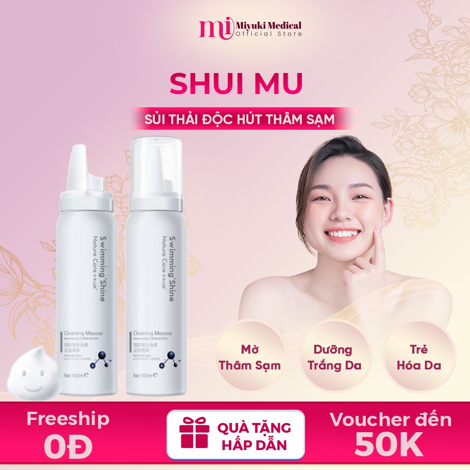 Sủi Thải Độc SHUI MU - Bọt Tẩy Tế Bào Chết, Hút Sạch Tế Bào Sừng, Giảm Thâm Sạm, Dưỡng Da Trắng Sáng Trẻ Hóa