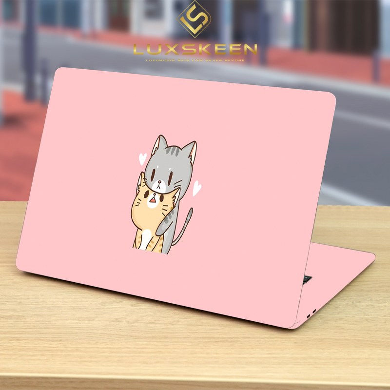 Dán Laptop DELL HP ASUS MACBOOK ACER MSI - Miếng Dán Laptop MÈO ĐÔI DỄ THƯƠNG Đẹp Cá Tính - Miếng Dán Skin Laptop 14 inch 15 inch 16 inch Nhập Khẩu Cao Cấp Không Dính Keo - LuxSkeen