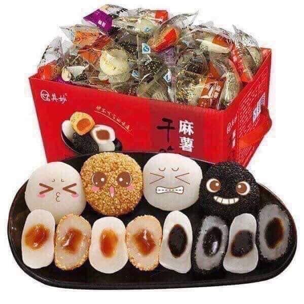 1 thùng bánh Mochi Đài Loan thùng 2 kg mix 4 vị siêu ngon, bánh mochi ngon bổ rẻ