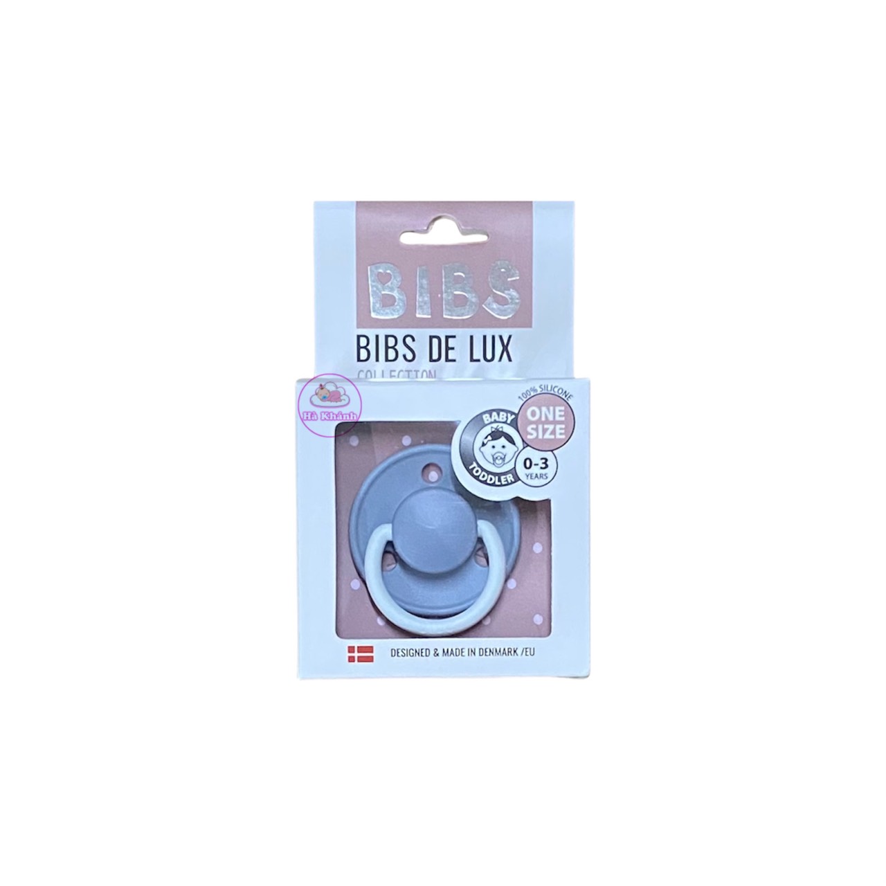 Ti Giả BIBS Delux Silicon Không Mùi Chính Hãng Đan Mạch Cho Bé Tặng Kèm Hộp Đựng