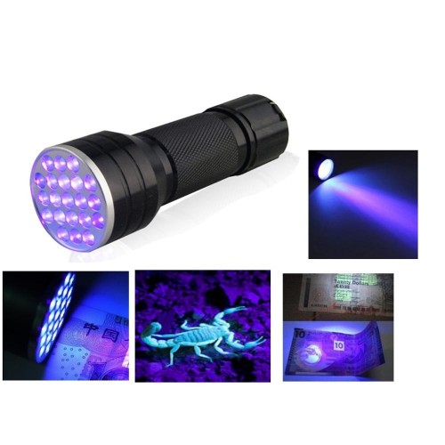 [HCM]Đèn pin tia cực tím soi tiền giả 21 led