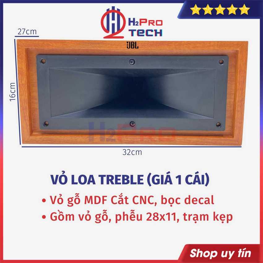 Vỏ Loa Treble Kèn JBL 250 350 450 Thùng Gỗ Giá 1 Cái - Ren Xoáy Có Trạm Kẹp Phễu - H2Pro Tech