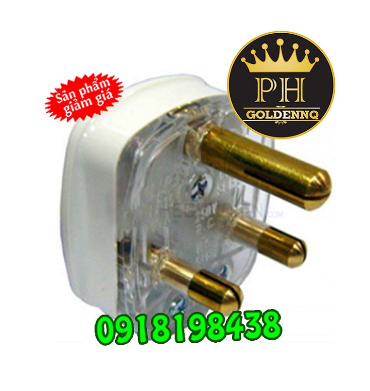 Phích cắm 3 chấu 15a kiểu anh s-flexi