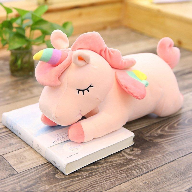 Gối gấu bông kỳ lân Unicorn nằm ngủ Gấu bông kỳ lân dễ thương