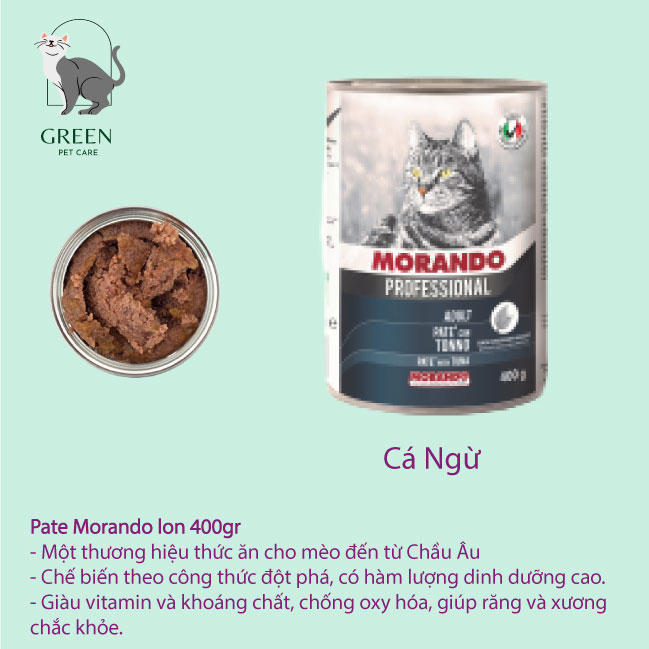 Pate Morando cho mèo đủ vị dạng lon 400gr
