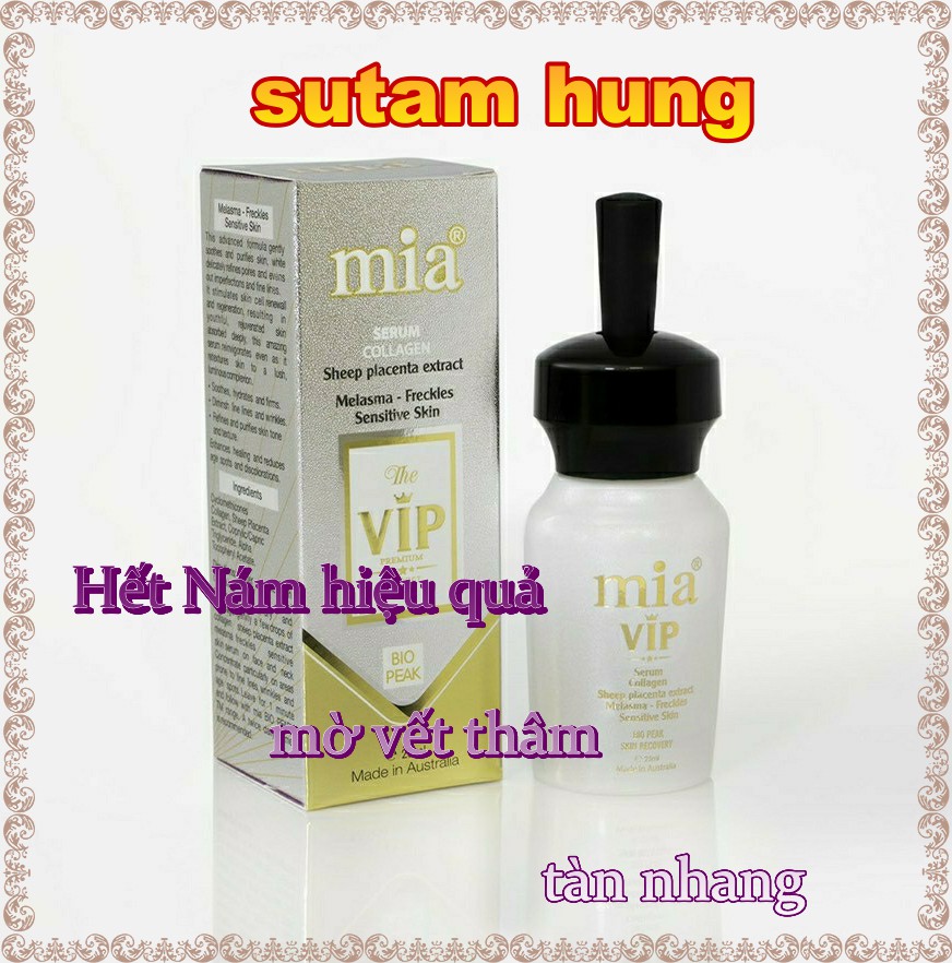 Serum Mia Vip Hết Nám hiệu quả , mờ vết thâm , tàn nhang từ sâu bên trong da , - Chiết Xuất Từ Nhau Thai Cừu & Collagen  sản phẩm bán chạy ( CÔNG TY TNHH THƯƠNG MẠI HOÀNG LONG là nhà nhập khẩu và phân phối chính thức tại Việt Nam ) st