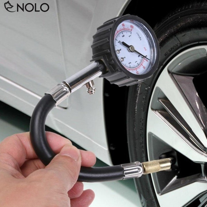 Đồng hồ đo áp suất lốp xe ô tô, xe máy hợp kim inox cao cấp độ chính xác cao