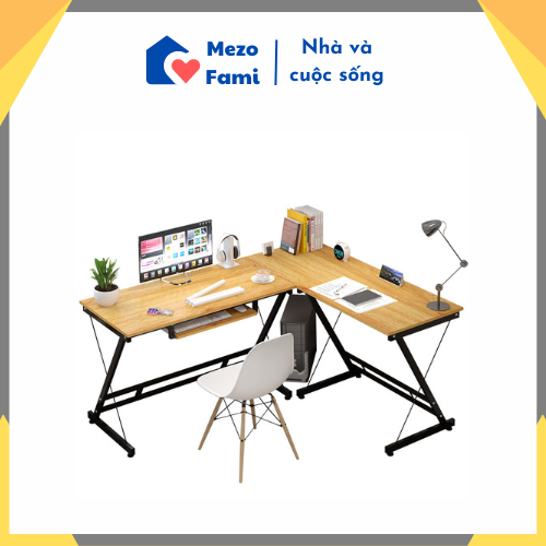 Bàn làm việc chữ L thông minh, bàn làm việc lắp ráp hình chữ L MF027 thiết kế thông minh tối ưu diện tích làm việc học tập - Nhập khẩu chính hãng.