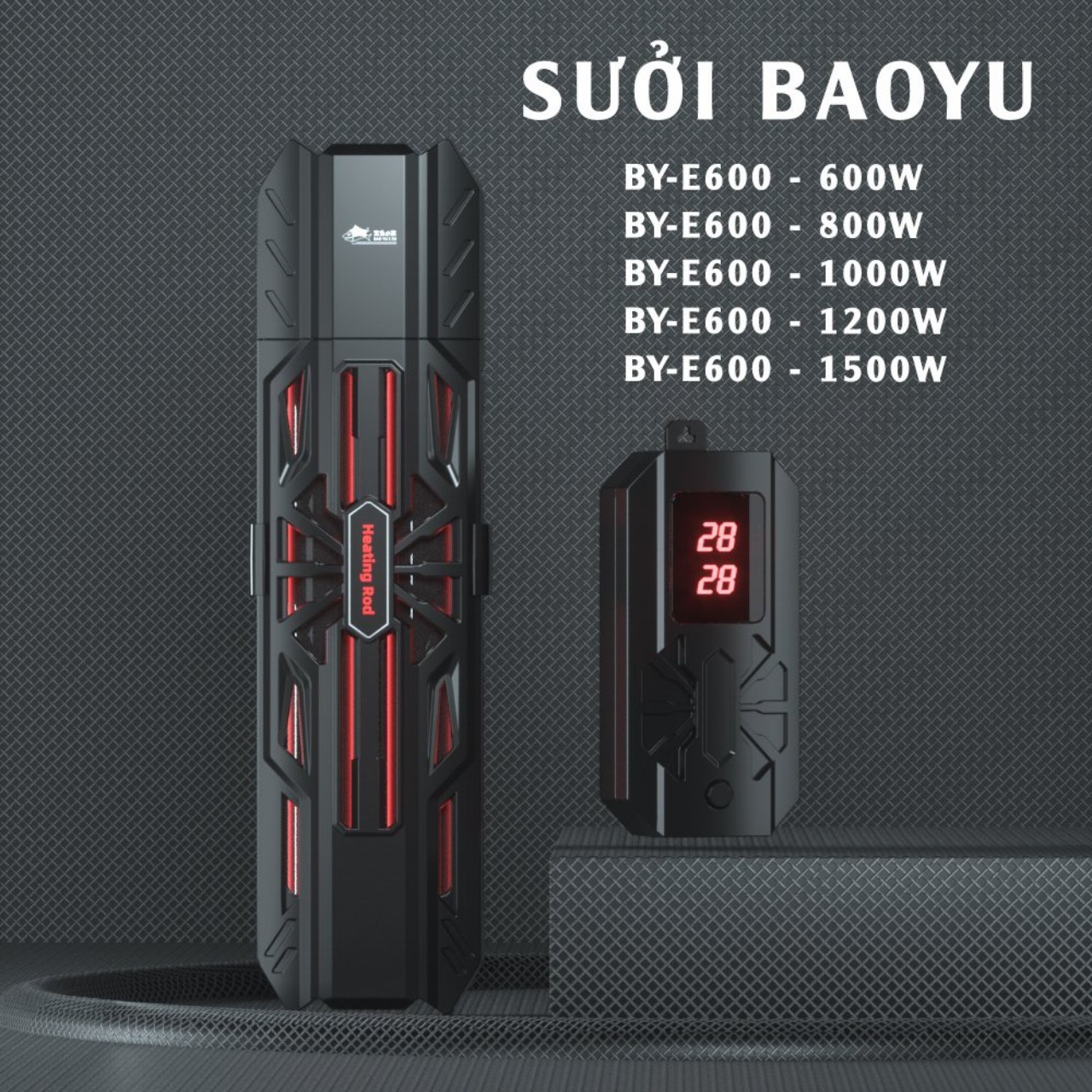 Máy sưởi bể cá baoyu by-e600 - 600w-800w-1000w-1200w-1500w