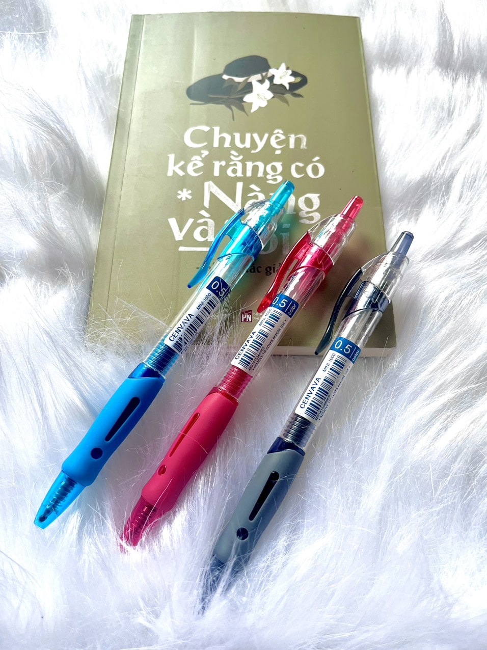 Bút gel nước cenvava mini-1000, ngòi 0.5mm viết siêu êm