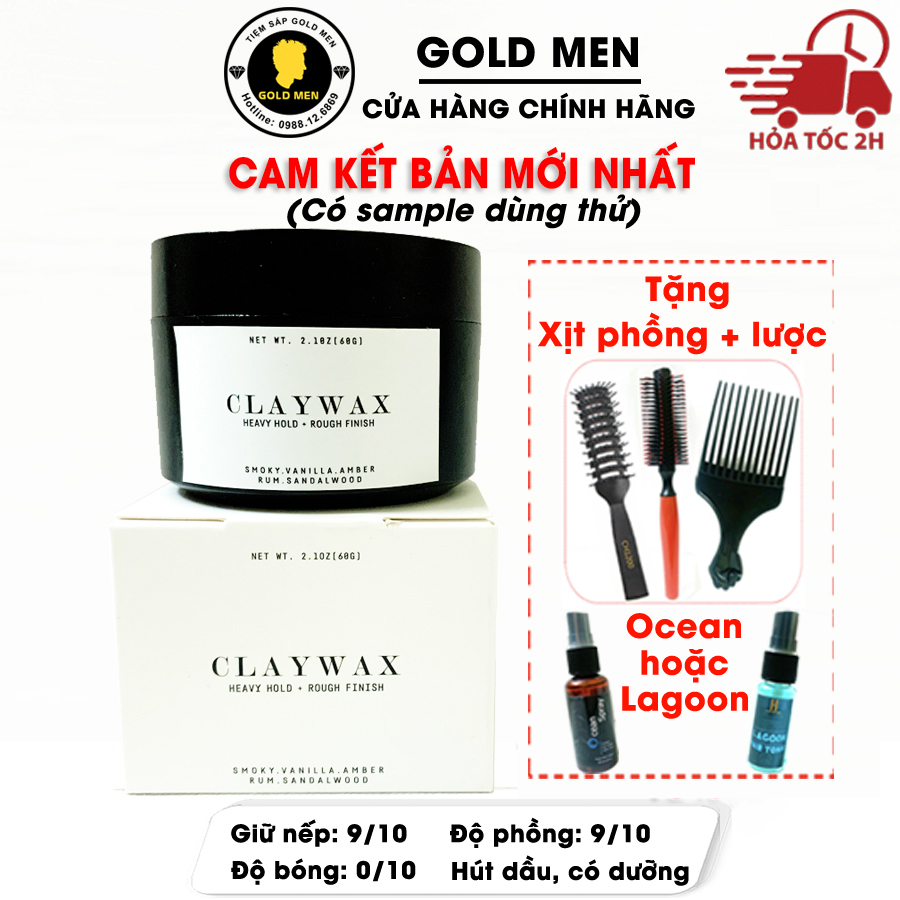Sáp vuốt tóc Rusty Lab Clay Wax siêu giữ nếp + Tặng quà