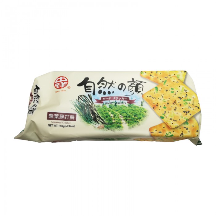 Bánh quy lạt rong biển laver soda crackers đài loan 140g giá tốt