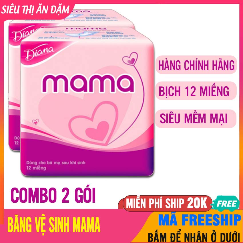 [Combo 2] Băng Vệ Sinh Mama Thấm Hút Siêu Tốt,mềm Mại, Mịn Màng Cho Mẹ, Dùng Ban Đêm - Bang Ve Sinh, Băng Vệ Sinh Nhật, Băng Vệ Sinh Hang Ngay, Bang Ve Sinh Nu, Băng Vệ Sinh Ban Đêm - Bang Ve Sinh Mama - 8934755010163x2